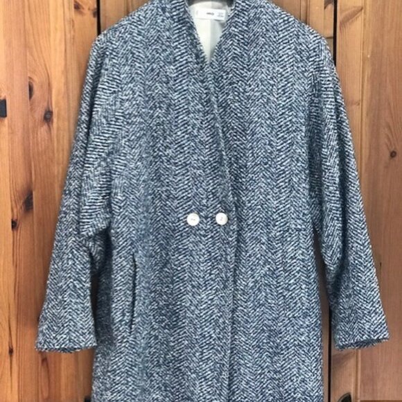 MANGO Oversized  Wool Blend Coat/ Jacket, Excellent condition ! Fits S/M/L - Picture 1 of 7